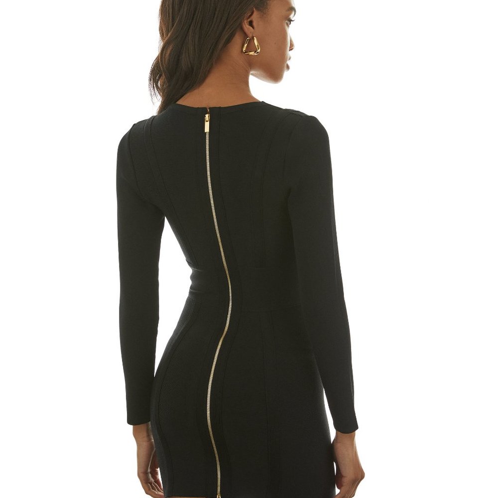 Aritzia Black V Neck Dress - Picture 3 of 12